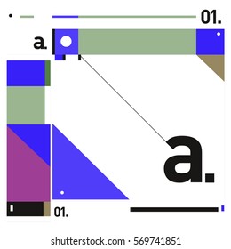 Vector Brochure design with letter A. Annual report vector illustration template. Corporate business catalog and magazine cover. Trendy Business with heads up style presentation graphic elements.