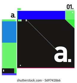Vector Brochure design with letter A. Annual report vector illustration template. Corporate business catalog and magazine cover. Trendy Business with heads up style presentation graphic elements.