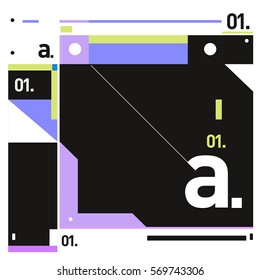 Vector Brochure design with letter A. Annual report vector illustration template. Corporate business catalog and magazine cover. Trendy Business with heads up style presentation graphic elements.