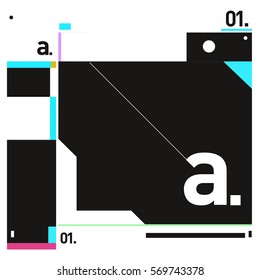 Vector Brochure design with letter A. Annual report vector illustration template. Corporate business catalog and magazine cover. Trendy Business with heads up style presentation graphic elements.