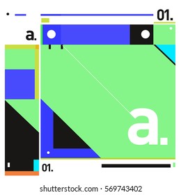 Vector Brochure design with letter A. Annual report vector illustration template. Corporate business catalog and magazine cover. Trendy Business with heads up style presentation graphic elements.