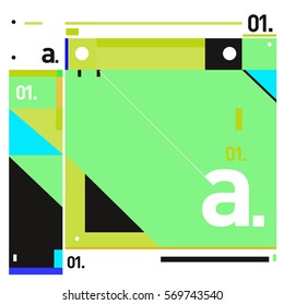 Vector Brochure design with letter A. Annual report vector illustration template. Corporate business catalog and magazine cover. Trendy Business with heads up style presentation graphic elements.