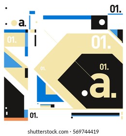 Vector Brochure design with letter A. Annual report vector illustration template. Corporate business catalog and magazine cover. Trendy Business with heads up style presentation graphic elements.
