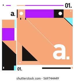 Vector Brochure design with letter A. Annual report vector illustration template. Corporate business catalog and magazine cover. Trendy Business with heads up style presentation graphic elements.