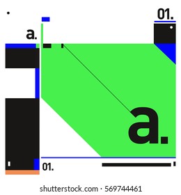 Vector Brochure design with letter A. Annual report vector illustration template. Corporate business catalog and magazine cover. Trendy Business with heads up style presentation graphic elements.