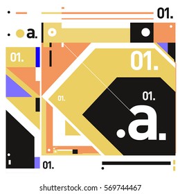 Vector Brochure design with letter A. Annual report vector illustration template. Corporate business catalog and magazine cover. Trendy Business with heads up style presentation graphic elements.