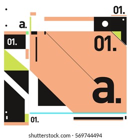 Vector Brochure design with letter A. Annual report vector illustration template. Corporate business catalog and magazine cover. Trendy Business with heads up style presentation graphic elements.