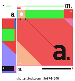 Vector Brochure design with letter A. Annual report vector illustration template. Corporate business catalog and magazine cover. Trendy Business with heads up style presentation graphic elements.