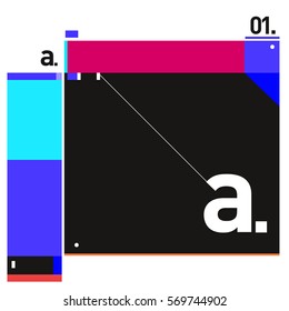 Vector Brochure design with letter A. Annual report vector illustration template. Corporate business catalog and magazine cover. Trendy Business with heads up style presentation graphic elements.