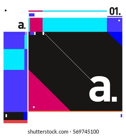 Vector Brochure design with letter A. Annual report vector illustration template. Corporate business catalog and magazine cover. Trendy Business with heads up style presentation graphic elements.