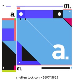Vector Brochure design with letter A. Annual report vector illustration template. Corporate business catalog and magazine cover. Trendy Business with heads up style presentation graphic elements.