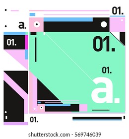 Vector Brochure design with letter A. Annual report vector illustration template. Corporate business catalog and magazine cover. Trendy Business with heads up style presentation graphic elements.