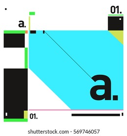 Vector Brochure design with letter A. Annual report vector illustration template. Corporate business catalog and magazine cover. Trendy Business with heads up style presentation graphic elements.