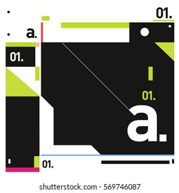 Vector Brochure design with letter A. Annual report vector illustration template. Corporate business catalog and magazine cover. Trendy Business with heads up style presentation graphic elements.