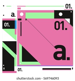 Vector Brochure design with letter A. Annual report vector illustration template. Corporate business catalog and magazine cover. Trendy Business with heads up style presentation graphic elements.