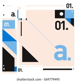Vector Brochure design with letter A. Annual report vector illustration template. Corporate business catalog and magazine cover. Trendy Business with heads up style presentation graphic elements.