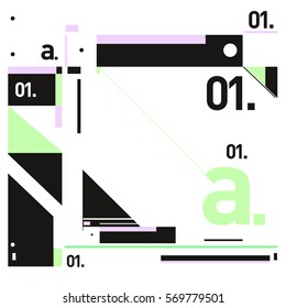 Vector Brochure design with letter A. Annual report vector illustration template. Corporate business catalog and magazine cover. Trendy Business with heads up style presentation graphic elements.
