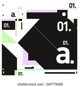 Vector Brochure design with letter A. Annual report vector illustration template. Corporate business catalog and magazine cover. Trendy Business with heads up style presentation graphic elements.