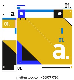 Vector Brochure design with letter A. Annual report vector illustration template. Corporate business catalog and magazine cover. Trendy Business with heads up style presentation graphic elements.