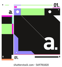 Vector Brochure design with letter A. Annual report vector illustration template. Corporate business catalog and magazine cover. Trendy Business with heads up style presentation graphic elements.