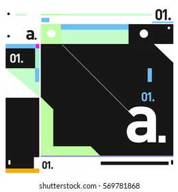 Vector Brochure design with letter A. Annual report vector illustration template. Corporate business catalog and magazine cover. Trendy Business with heads up style presentation graphic elements.