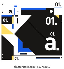Vector Brochure design with letter A. Annual report vector illustration template. Corporate business catalog and magazine cover. Trendy Business with heads up style presentation graphic elements.