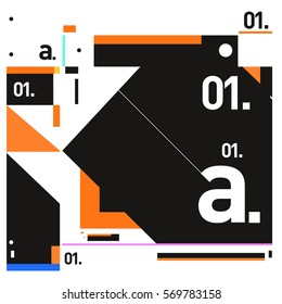 Vector Brochure design with letter A. Annual report vector illustration template. Corporate business catalog and magazine cover. Trendy Business with heads up style presentation graphic elements.