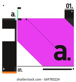 Vector Brochure design with letter A. Annual report vector illustration template. Corporate business catalog and magazine cover. Trendy Business with heads up style presentation graphic elements.