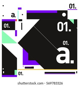 Vector Brochure design with letter A. Annual report vector illustration template. Corporate business catalog and magazine cover. Trendy Business with heads up style presentation graphic elements.