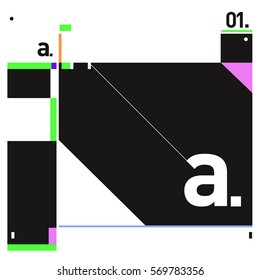 Vector Brochure design with letter A. Annual report vector illustration template. Corporate business catalog and magazine cover. Trendy Business with heads up style presentation graphic elements.
