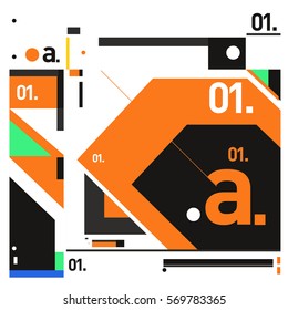 Vector Brochure design with letter A. Annual report vector illustration template. Corporate business catalog and magazine cover. Trendy Business with heads up style presentation graphic elements.