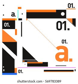 Vector Brochure design with letter A. Annual report vector illustration template. Corporate business catalog and magazine cover. Trendy Business with heads up style presentation graphic elements.