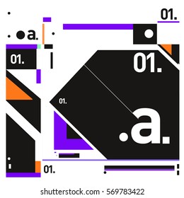 Vector Brochure design with letter A. Annual report vector illustration template. Corporate business catalog and magazine cover. Trendy Business with heads up style presentation graphic elements.