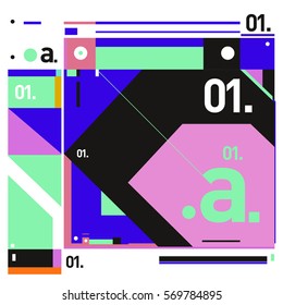 Vector Brochure design with letter A. Annual report vector illustration template. Corporate business catalog and magazine cover. Trendy Business with heads up style presentation graphic elements.