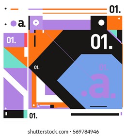 Vector Brochure design with letter A. Annual report vector illustration template. Corporate business catalog and magazine cover. Trendy Business with heads up style presentation graphic elements.