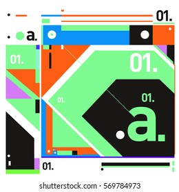 Vector Brochure design with letter A. Annual report vector illustration template. Corporate business catalog and magazine cover. Trendy Business with heads up style presentation graphic elements.