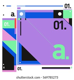 Vector Brochure design with letter A. Annual report vector illustration template. Corporate business catalog and magazine cover. Trendy Business with heads up style presentation graphic elements.