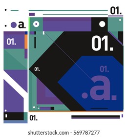 Vector Brochure design with letter A. Annual report vector illustration template. Corporate business catalog and magazine cover. Trendy Business with heads up style presentation graphic elements.