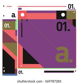 Vector Brochure design with letter A. Annual report vector illustration template. Corporate business catalog and magazine cover. Trendy Business with heads up style presentation graphic elements.