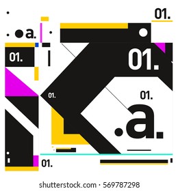 Vector Brochure design with letter A. Annual report vector illustration template. Corporate business catalog and magazine cover. Trendy Business with heads up style presentation graphic elements.