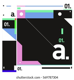 Vector Brochure design with letter A. Annual report vector illustration template. Corporate business catalog and magazine cover. Trendy Business with heads up style presentation graphic elements.