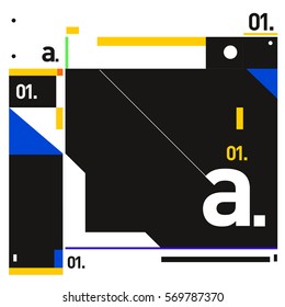 Vector Brochure design with letter A. Annual report vector illustration template. Corporate business catalog and magazine cover. Trendy Business with heads up style presentation graphic elements.