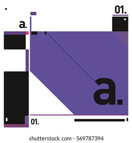 Vector Brochure design with letter A. Annual report vector illustration template. Corporate business catalog and magazine cover. Trendy Business with heads up style presentation graphic elements.