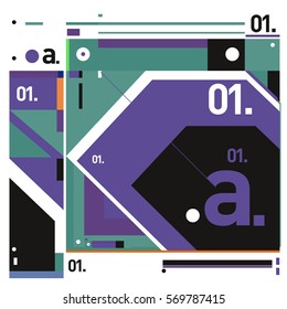 Vector Brochure design with letter A. Annual report vector illustration template. Corporate business catalog and magazine cover. Trendy Business with heads up style presentation graphic elements.