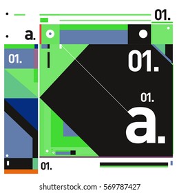 Vector Brochure design with letter A. Annual report vector illustration template. Corporate business catalog and magazine cover. Trendy Business with heads up style presentation graphic elements.