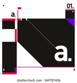Vector Brochure design with letter A. Annual report vector illustration template. Corporate business catalog and magazine cover. Trendy Business with heads up style presentation graphic elements.
