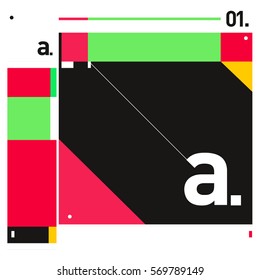 Vector Brochure design with letter A. Annual report vector illustration template. Corporate business catalog and magazine cover. Trendy Business with heads up style presentation graphic elements.