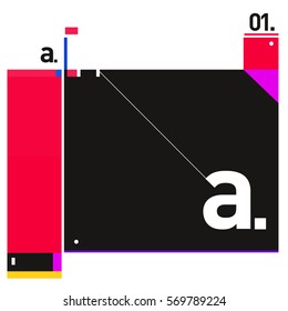 Vector Brochure design with letter A. Annual report vector illustration template. Corporate business catalog and magazine cover. Trendy Business with heads up style presentation graphic elements.