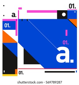 Vector Brochure design with letter A. Annual report vector illustration template. Corporate business catalog and magazine cover. Trendy Business with heads up style presentation graphic elements.