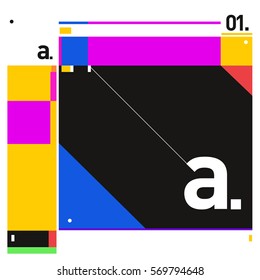 Vector Brochure design with letter A. Annual report vector illustration template. Corporate business catalog and magazine cover. Trendy Business with heads up style presentation graphic elements.